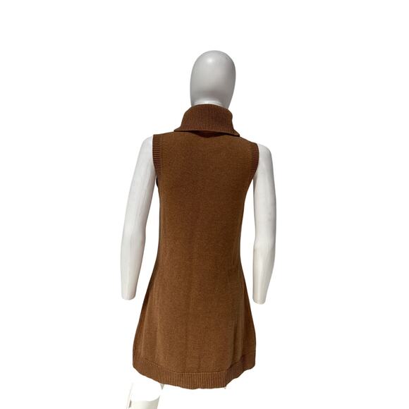 Reformation 'Holland' Brown Cashmere Turtleneck Sweater Dress Size S - Picture 2 of 4